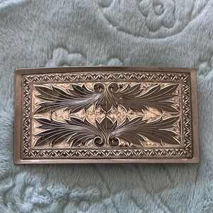 Intricate Silver-Tone Belt Buckle